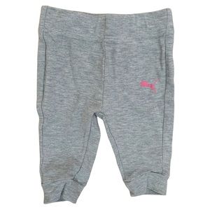 🌟3/$15🌟Puma Grey Pink Sweatpants Joggers Baby 0-3 M